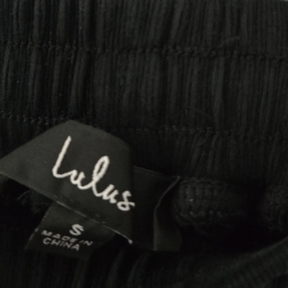 Lulus Wide Leg Ribbed Pants Drawstring - Picture 4 of 6